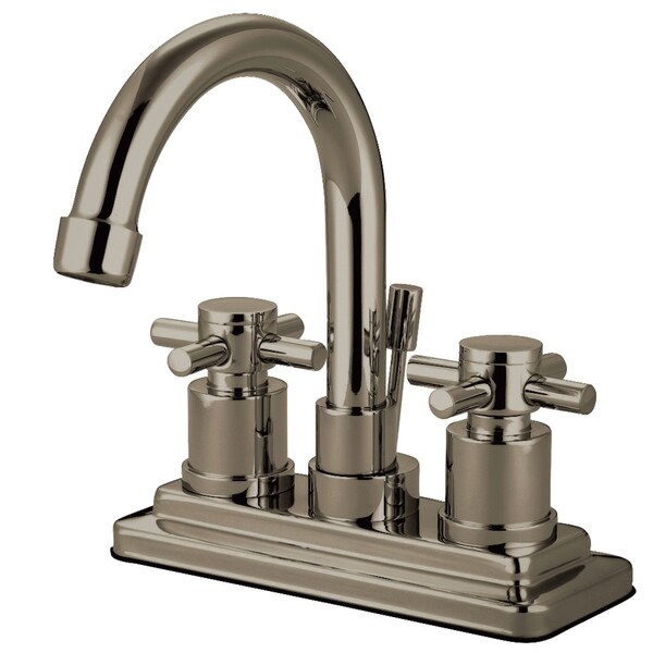 Kingston Brass KS8668DX Concord 4" Centerset Bathroom Faucet W/ Brass Pop-Up, Nickel KS8668DX - main